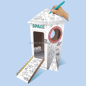Jouet en carton pliable pour enfants, <span class=keywords><strong>dessin</strong></span> animé 3D, tige intelligente, bricolage, Art et artisanat, modèle - Product Image 3