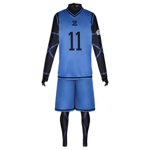 Camiseta Azul de la Prisión # Disfraz de Cosplay de Jie Shiyi para Hombre, Kit de Juego de Rol de Anime, Poliéster, Primavera 2023 - Product Image 5