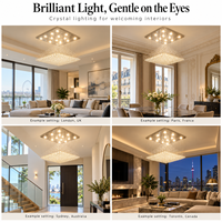 Lustre en cristal doré personnalisé pour hôtels, restaurants, maisons - Lampe suspendue moderne en cuivre et verre pour décorations de mariage