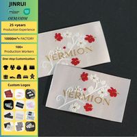 Étiquettes tissées haute densité personnalisées avec logo OEM, étiquettes tissées pour vêtements de marque, étiquettes de luxe pour vêtements, vente en gros