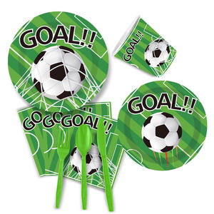 Artículos para Fiestas de Cumpleaños con Temática de Fútbol al por Mayor, Pancarta, Vajilla, Platos de Papel Desechables, Vasos, Servilletas, Mantel - Product Image 5