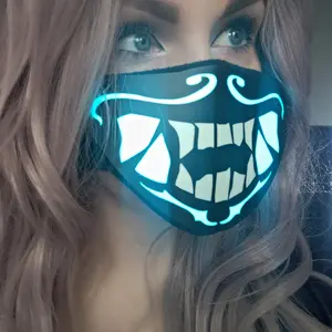 Sound activated K/DA Akali mask light up glow mask inspired by LOL