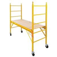 Échafaudage mobile pliable en acier jaune multi-usages, robuste et portable, en vente chaude
