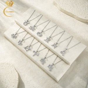 Collana con 12 Segni Zodiacali, Regalo per Donne, Accessori Toro, Gioielli Raffinati, Moissanite, Argento Sterling 925, Collana con Ciondolo in Pietra Preziosa - Product Image 5