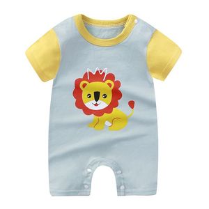Ropa de Bebé de Verano al por Mayor, Lindos Monos de Algodón Orgánico con Dibujos Animados para Recién Nacidos, Manga Corta - Product Image 4
