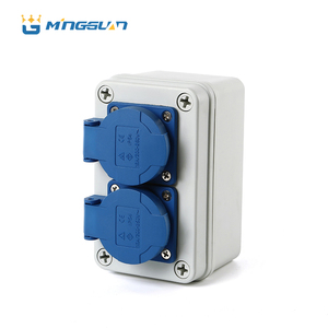 Boîte de jonction électrique industrielle avec prise de courant à emboîtement, 2 prises, matériau ABS/PC, étanche IP67 - Product Image 2