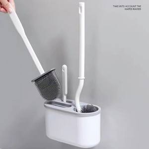 Ensemble de brosse de toilette en <span class=keywords><strong>plastique</strong></span> de style japonais à fixer au mur, sans angles morts, manche long, poils doux, brosse de nettoyage Yiwu - Product Image 3