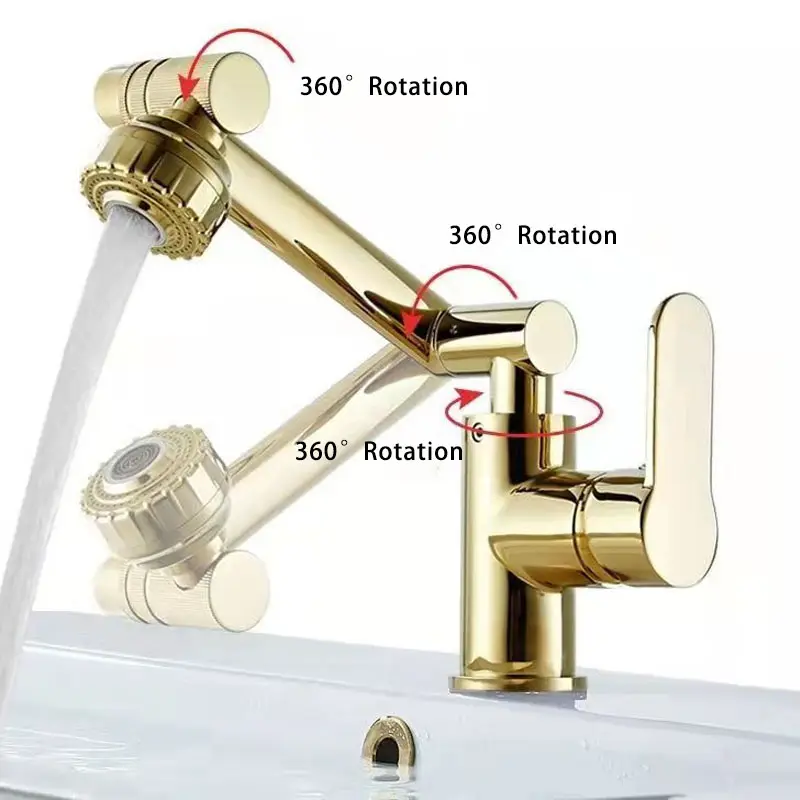 High Quality Bathroom 360 Degree Rotating Basin Faucet Brass Faucet Spray Head Water Taps