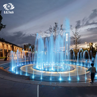 Fontaine musicale dansante Water Crown en acier inoxydable avec LED à changement de couleur pour spectacle aquatique extérieur, jardin, place publique, usage commercial, vente en gros
