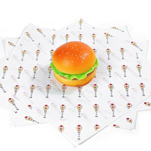 ZJPACK Wholesale Customized Printed Logo Greaseproof Biodegradable Burger <b>Paper</b> Recycled Food <b>Packing</b> <b>Paper</b> - Product Image 2