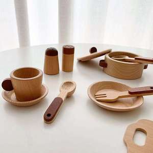 Set Giocattolo <span class=keywords><strong>Cucina</strong></span> in <span class=keywords><strong>Legno</strong></span> per <span class=keywords><strong>Bambini</strong></span>, Ispirato al Metodo <span class=keywords><strong>Montessori</strong></span>, Set per Giocare a Cucinare per <span class=keywords><strong>Bambini</strong></span> e Bambine - Product Image 4