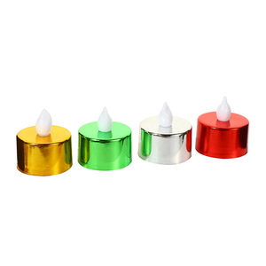 Vela <span class=keywords><strong>LED</strong></span> con Efecto de Chispas, Pequeña, Redonda, Roja, Plateada, Dorada, Funciona con Pilas, con Función Intermitente para Fiestas y Eventos - Product Image 5