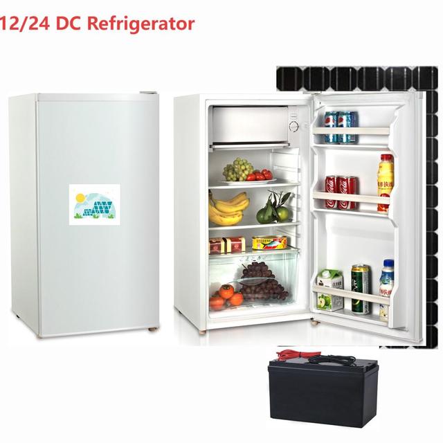 110L Single  Door 12V 24V Battery Powered  DC Solar  Freezer Refrigerator