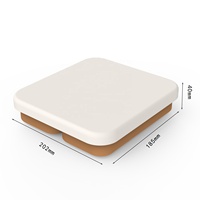 Nouveau Design Boîte à Bento en Silicone avec Couvercle Conteneur pour Bébés Enfants Tout-Petits Compartiment Boîte à Bento en Silicone Logo Personnalisé Sac Opp 4 Pack