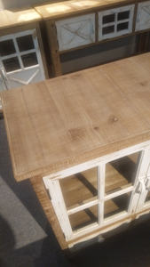 Buffet INNOVA en bois massif de style farmhouse, écologique, deux portes, deux tiroirs, meuble d'appoint, salon, hôtel, salle à manger, entrepôt - Product Image 4