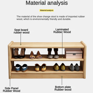 Armoire de rangement de chaussures pour chambre à coucher avec coussin armoire à chaussures en bois de coin moderne personnalisée rangement pour l'entrée - Product Image 3