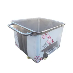 304 stainless steel transfer container /Tote Cart /trolley for meat