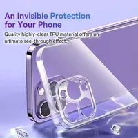   Coque transparente pour iPhone 15 Pro 14 13 12 11 Pro Max Plus, coque souple en TPU pour iPhone XS Max X XR, coque de téléphone transparente