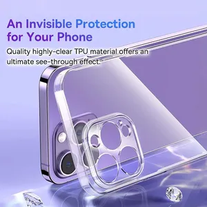   Custodia Trasparente per <span class=keywords><strong>iPhone</strong></span> 15 Pro 14 13 12 11 Pro Max Plus, Cover Morbida in TPU per <span class=keywords><strong>iPhone</strong></span> XS Max X <span class=keywords><strong>XR</strong></span>, Custodia Trasparente per Telefono - Product Image 2