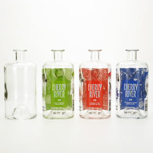 Vista 75cl 750ml 100cl 1000ml cao Flint phun màu Gin Rum Whisky Vodka Chai biểu tượng tùy chỉnh với nút chai Stopper - Product Image 4