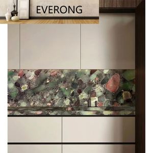 Marbre Breccia Naturel <span class=keywords><strong>Paris</strong></span> Spring, Pierre Sombre de Luxe avec Veines Breccées Multicolores pour Murs Décoratifs et Plans de Travail - Product Image 5