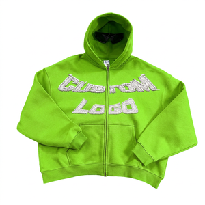 Sudadera con capucha holgada para hombre, estilo streetwear de primavera, con estampado de dibujos animados, sin cordones, personalizable, vintage, efecto desgastado por el sol, con forro polar, ecológica. - Product Image 1