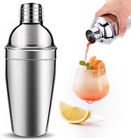 OUYADA Set Bar Kit Bartender Set koktail baja tahan karat dengan dudukan putar bergaya dan Set alat Bar Jigger logam