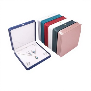 Caja de Regalo Cuadrada para Joyería con Forro Suave, Caja de Almacenamiento de Joyería de Cuero PU Multicolor para Collares, Pendientes, Anillos, Pulseras - Product Image 2