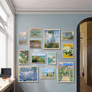 Kbkbart Claude Monet thân thiện với môi trường hiện đại ấn tượng hoa loa kèn nước cảnh quan tường nghệ thuật in vải in kỹ thuật số 12 màu - Product Image 3