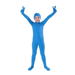 Men's Zentai Bodysuit Solid Color Full Coverage Dance Stage Costume Adult Size - Product Image 4