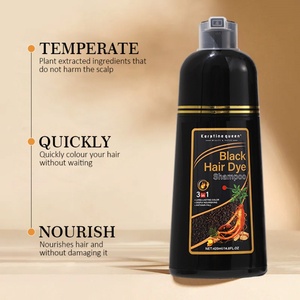 Tinte Capilar Natural a Base de Hierbas Sin Amoníaco, Coloración Permanente al por Mayor, Colorante Negro Ginseng, Directo de Fábrica, en Stock - Product Image 3