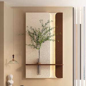 Peinture décorative 3D en grès pour hall d'entrée, nouvelle peinture lumineuse LED créative, peinture murale hydroponique avancée avec plantes vertes - Product Image 4