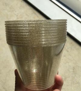 Pleine couleur 9oz 10oz 12oz 14oz 16oz PS en plastique crème glacée boissons froides vin jetable brillant paillettes tasses pour fête anniversaire - Product Image 4