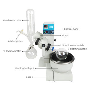 RE2000B laboratorium Evaporator putar kecil alat kristalisasi uap putar kondensor pemurnian distilasi - Product Image 2