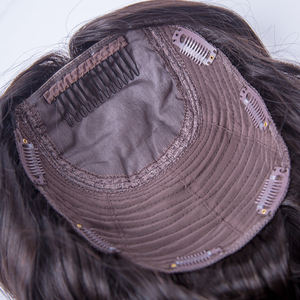 Fournisseur direct d'usine, <span class=keywords><strong>cheveux</strong></span> vierges européens de haute qualité, topper pour femmes, base en soie, fermeture 4*4, trame supérieure, effet cuir chevelu naturel - Product Image 4