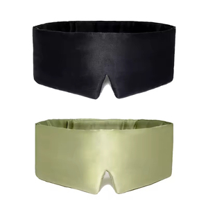 Vente en gros 22 Momme soie soins des yeux <span class=keywords><strong>masque</strong></span> de sommeil 6A haute qualité soie de mûrier grand <span class=keywords><strong>masque</strong></span> <span class=keywords><strong>pour</strong></span> les yeux avec sangle réglable Magic Tape - Product Image 4