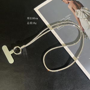 Catena per Cellulare a <span class=keywords><strong>Tracolla</strong></span> con Cristalli e Diamanti Scintillanti, <span class=keywords><strong>Tracolla</strong></span> per <span class=keywords><strong>Telefono</strong></span> con Strass e Braccialetto da Polso - Product Image 1