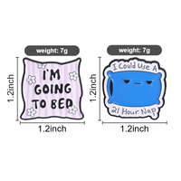Broche en émail humoristique 'Je vais aller dormir' avec expression 'Je pourrais bien avoir besoin d'une sieste de 21 heures', badge de revers pour sac, cadeau de bijoux amusant pour un ami