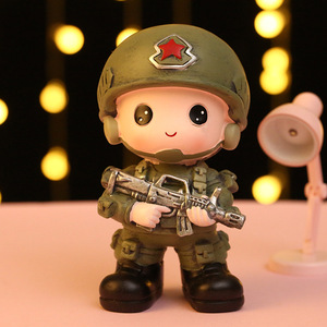 Figura Decorativa de Resina de Soldado Militar Creativo, Portaplumas, Decoración de Escritorio, Regalo - Product Image 4