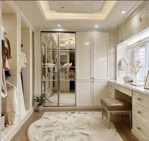 Walk in Closet Wardrobe No Handle Minimalist Wardrobe Soft Close Sliding Door Closet for Modern <b>Bedroom</b> <b>Furniture</b> - Product Image 5