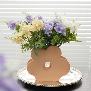 5-koppige Phoenix Staart Orchidee High-End Kunstmatige Bloemstuk Geometrisch Ornament Voor Desktop Decoratie Decoratieve Objecten - Product Image 1