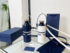 Blue and White Stainless Steel Thermos Cup <b>Coffee</b> Thermos Cup Counter <b>Flasks</b> <b>Coffee</b> Mug for Christmas Gifts - Product Image 6