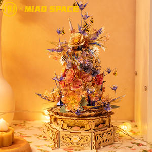 MU <span class=keywords><strong>X</strong></span> MIAO SPACE ดอกไม้เมาเหล้า ชุดประกอบโมเดลโลหะ 3 มิติ งานฝีมือ DIY ของสะสม กล่องดนตรี ของขวัญแทนใจสำหรับคนรัก - Product Image 5