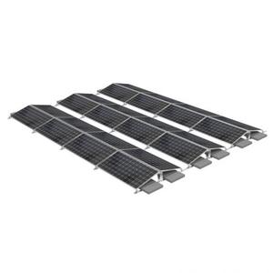 Système de montage solaire East West, support de panneau solaire portable en aluminium pour montage sur toit plat avec ballast - Product Image 1