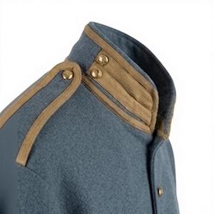 Veste matelassée 100 % laine pour homme, col montant, simple boutonnage, longueur standard, coupe-vent, vêtement d'extérieur d'hiver - Product Image 6