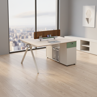 Bureau informatique moderne et écologique pour 2 à 4 personnes, bureau de personnel durable avec serrure à combinaison numérique pour espace de bureau commercial