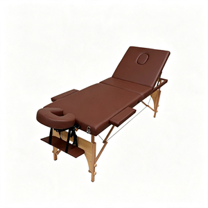 Table de massage pliante en bois à trois sections, best-seller, idéale pour les soins esthétiques, le tatouage et le spa, réglable - Product Image 4