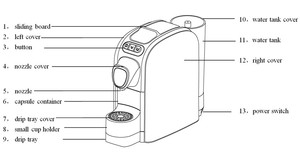 Nhà multicapsule Italy 19bar 3 trong 1 máy pha cà phê viên nang <span class=keywords><strong>k</strong></span> cốc cà phê Pod viên nang Máy pha cà phê - Product Image 5