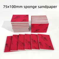 Tampon de ponçage en éponge auto-agrippante 75x100mm, épaisseur 5mm, en mousse flexible pour le polissage de carrosserie automobile