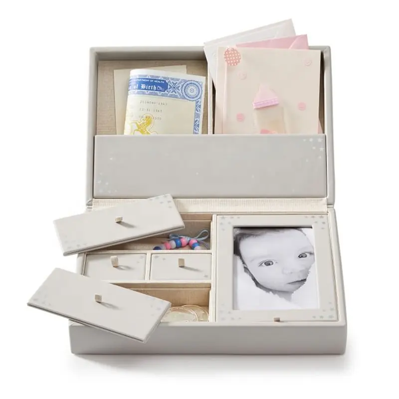 Individuelle Leinen-Fotobox mit USB Baby-Speicher Hochzeit Andenken Fotoalbum Aufbewahrung Leinen-Box Hersteller